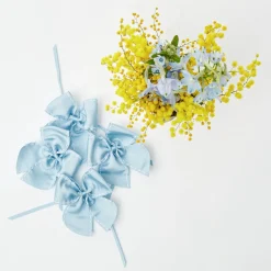 New Mrs. Alice Blue Saddle Stitch Napkin Bows (Set Of 4)