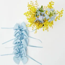 New Mrs. Alice Blue Saddle Stitch Napkin Bows (Set Of 4)