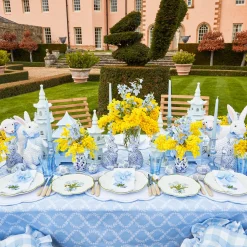 New Mrs. Alice Blue Saddle Stitch Napkin Bows (Set Of 4)