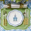 Clearance Mrs. Alice Blue Scalloped Pagoda Starter Plate