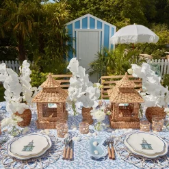 Clearance Mrs. Alice Blue Scalloped Pagoda Starter Plate