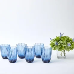 Best Mrs. Alice Blue Speckle Water Glasses (Set Of 6)