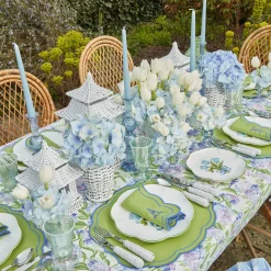 Mrs. Alice Blue Tulip Dinner & Starter Plates (Set Of 8)