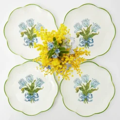 Online Mrs. Alice Blue Tulip Starter Plates (Set Of 4)