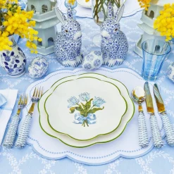 Online Mrs. Alice Blue Tulip Starter Plates (Set Of 4)