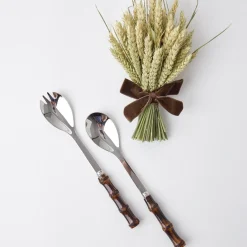 Clearance Mrs. Alice Burnt Bamboo Salad Servers