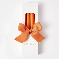 Hot Mrs. Alice Burnt Orange Candles (Set Of 8)