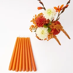 Hot Mrs. Alice Burnt Orange Candles (Set Of 8)