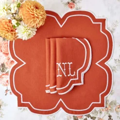 New Mrs. Alice Burnt Orange Napkins (Set Of 4)