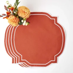 Outlet Mrs. Alice Burnt Orange Placemats (Set Of 4)
