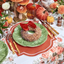 Outlet Mrs. Alice Burnt Orange Placemats (Set Of 4)