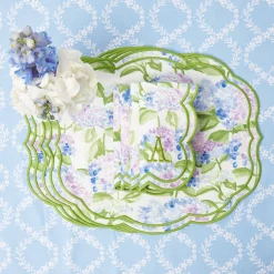 Mrs. Alice Camilla Hydrangea Placemats & Napkins (Set Of 4)