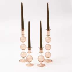 Hot Mrs. Alice Camille Chestnut Candle Holders (Pair)