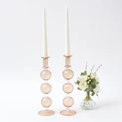 Hot Mrs. Alice Camille Chestnut Candle Holders (Pair)