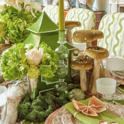Outlet Mrs. Alice Camille Olive Candle Holder Set