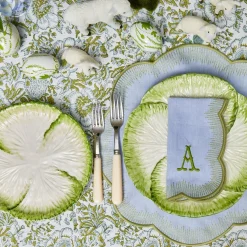 Clearance Mrs. Alice Capri Lettuce Dinner & Starter Plate (Set Of 8)