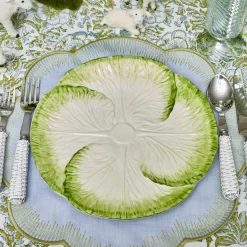 Clearance Mrs. Alice Capri Lettuce Dinner & Starter Plate (Set Of 8)