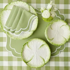 Clearance Mrs. Alice Capri Lettuce Dinner Plate (Set Of 4)