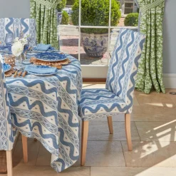 Discount Mrs. Alice Charlotte Blue Ikat Dining Chair