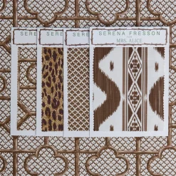Discount Mrs. Alice Chestnut Brown Bamboo Trellis Fabric