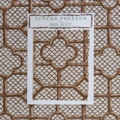 Discount Mrs. Alice Chestnut Brown Bamboo Trellis Fabric