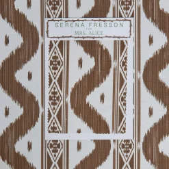 Outlet Mrs. Alice Chestnut Brown Ikat Stripe Fabric