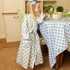 Best Mrs. Alice Children's Blue Bouquet Dressing Gown
