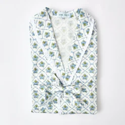 Best Mrs. Alice Children's Blue Bouquet Dressing Gown