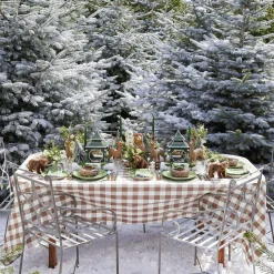 New Mrs. Alice Chocolate Gingham Tablecloth