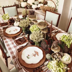 New Mrs. Alice Chocolate Gingham Tablecloth