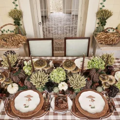 New Mrs. Alice Chocolate Gingham Tablecloth