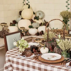 New Mrs. Alice Chocolate Gingham Tablecloth