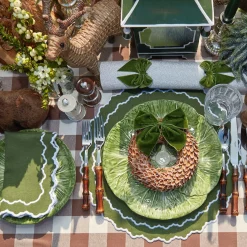 New Mrs. Alice Chocolate Gingham Tablecloth