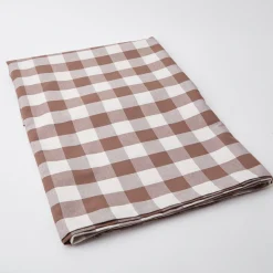 New Mrs. Alice Chocolate Gingham Tablecloth