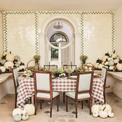 New Mrs. Alice Chocolate Gingham Tablecloth