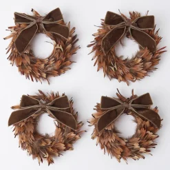 Clearance Mrs. Alice Chocolate Velvet Mini Bows (Set Of 4)