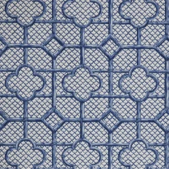 Outlet Mrs. Alice Cobalt Blue Bamboo Trellis Fabric