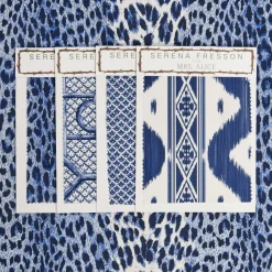 Discount Mrs. Alice Cobalt Blue Leopard Fabric