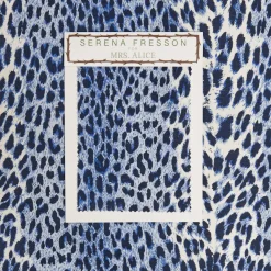 Discount Mrs. Alice Cobalt Blue Leopard Fabric
