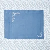 Discount Mrs. Alice Coral Blue Linen Placemats (Set Of 4)