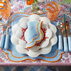 Mrs. Alice Coral Dinner & Starter Plates (Set Of 8)