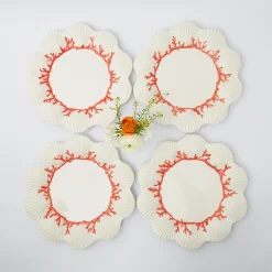 Discount Mrs. Alice Coral Dinner Plates (Set Of 4)