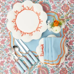 Hot Mrs. Alice Coral Dinner Plates (Set Of 4)