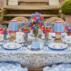 Clearance Mrs. Alice Coronation Blue Linen Napkins (Set Of 4)