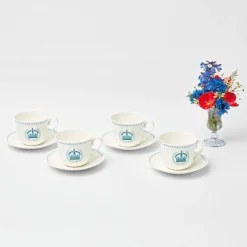 Online Mrs. Alice Coronation Breakfast Cup & Saucer (Set Of 4)