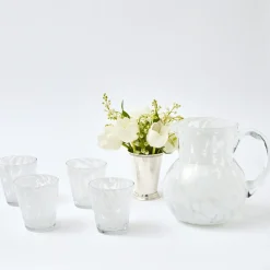 Discount Mrs. Alice Dappled White Water Glasses (Set Of 4)