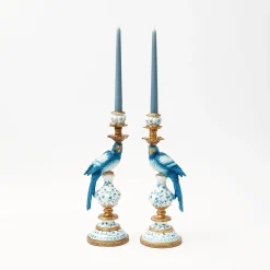 Mrs. Alice Dusty Blue Candles (Set Of 8)