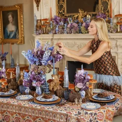 Mrs. Alice Dusty Blue Candles (Set Of 8)