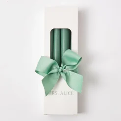 Sale Mrs. Alice Dusty Green Candles (Set Of 8)