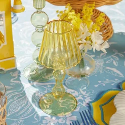 New Mrs. Alice Eden Green & Yellow Candlescape
